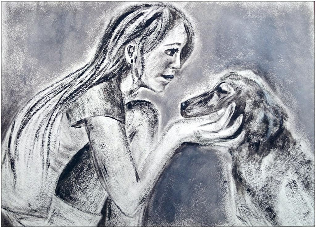 Katya SHVETS, 15 ans, atelier artistique ACQUA, Slavutich, Ukraine. «L’amitié est une âme en deux corps» Aristote